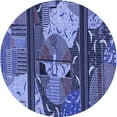 thumbnail image 1 of Ahgly Company Machine Washable Indoor Round Transitional Sky Blue Area Rugs, 3' Round, 1 of 7