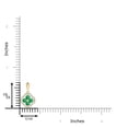 thumbnail image 3 of Angara Natural 0.4 Ct. Emerald with Diamond Fashion Pendant Necklace in 14K Yellow Gold for Women with 18 Inch Cable Chain, 3 of 8