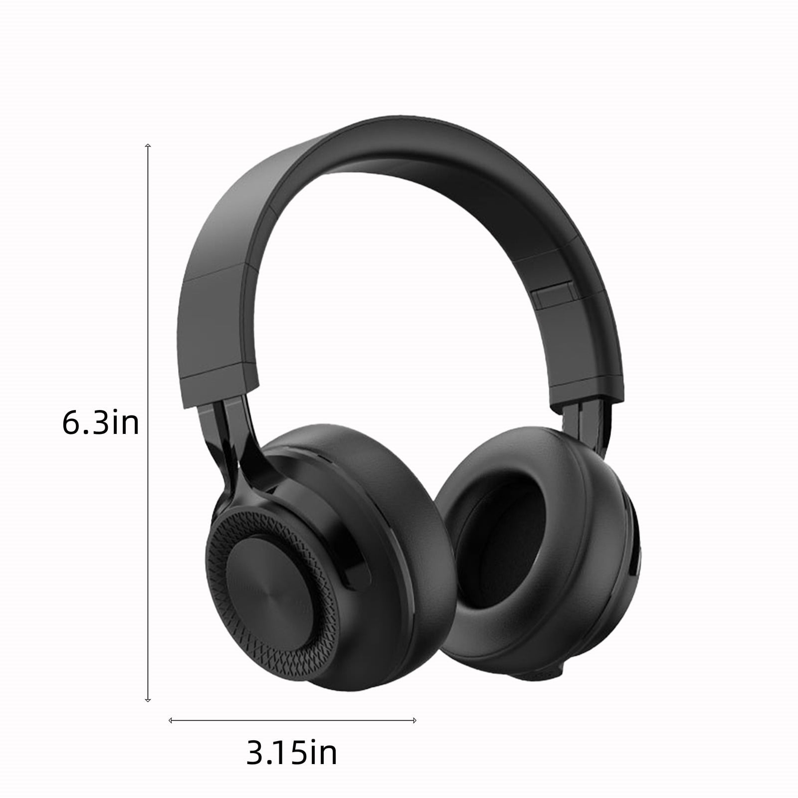Headphones, Heavy Noise-canceling Headset Folding Retractable Sports Wireless Bluetooth Headset, Bluetooth Over Ear Headphones(Black)