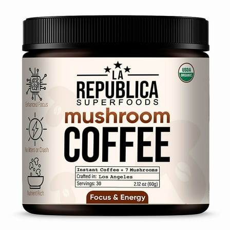 La Rupublica Coffee, Coffee Mushroom 7 Superfood 2.120 oz