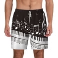thumbnail image 2 of Picia Piano Keys With Musical Notes pattern Mens Swim Trunks with Compression Liner Stretch Beach Shorts Quick Dry with Zipper Pockets No-Chafing Board Shorts-XX-Large, 2 of 9