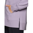 thumbnail image 4 of RBX Active Women's V-Neck French Terry Hoodie Tunic Sweatshirt, 4 of 5