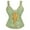 Green, variant on Women's Jacquard Shoulder Straps Corset Tops Lace Up Overbust Bustier Renaissance Court Push Up Crop Tops Waist Cincher
