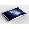 thumbnail image 2 of Ambesonne Galaxy Pillow Sham 2 Pack, Immense Space Hole View, 36"x20", Navy Blue, 2 of 3