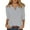 Gray, variant on Women's Stand Collar 3/4 Sleeve T-Shirt with Polka Dot Print, Modern Casual Top for Effortless Layering and Stylish Everyday Looks,Black L