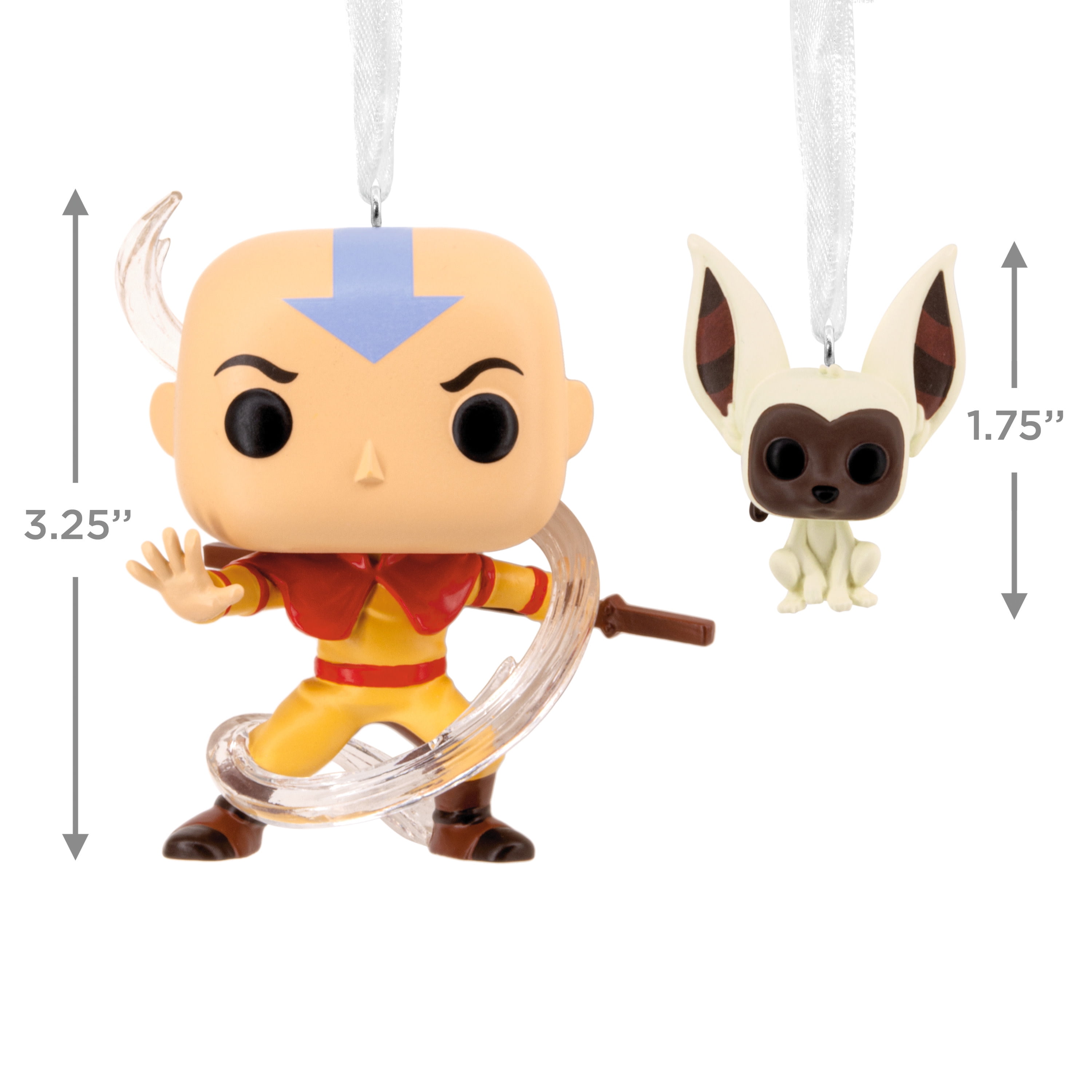 Hallmark Ornament (The Last Airbender Aang Momo Funko), Set of 2, 1 Count