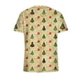 thumbnail image 5 of Jsaierl Christmas Scrub Tops for Women Short Sleeve Christmas Pattern Nurse Uniform Working V Neck Shirt Dressy Casual Tees Blouse Top for Women Fashion 2023, 5 of 6