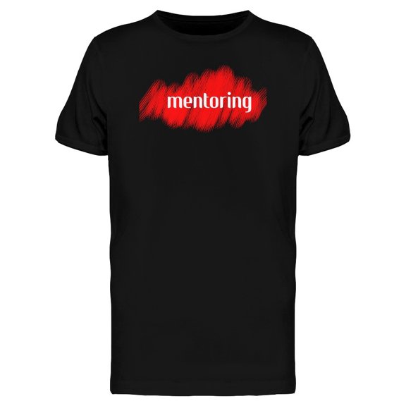 Mentoring Word Red Brush Tee Men's -Image by Shutterstock