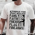 thumbnail image 2 of 5 Things You Don&rsquo;t Mess With Dad T-Shirt, Black and White Patriotic Father Tee with Bold Statemen, 2 of 8