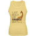 thumbnail image 1 of I Just Really Like Giraffes Ok Juniors Soft Tank Top Yellow 2XL, 1 of 1