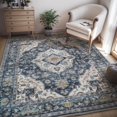 thumbnail image 1 of Boho Area Rug x Machine Washable Rugs for Living Room Non Slip Soft Carpet Geometric Jacquard Textu Carpet for Bedroom Dining Room Nursery Office Living Room Rug, 1 of 8