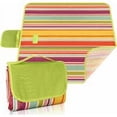 thumbnail image 1 of Mantel de picnic impermeable de 200 x 200 cm, tapete de playa sin arena, manta de picnic grande, portátil con asa, tapete para playa, senderismo, viajes, jardín, mantel naranja, 1 of 5