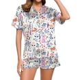 thumbnail image 1 of GDREDA Ensemble de Sommeil pour Femmes Dames Mode Décontractée Lapin de Pâques Impression Numérique 3D Pyjama Court Combinaison de Pyjama Femmes Ensembles de Pyjama pyjamas Rose,m, 1 of 4