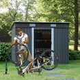thumbnail image 4 of Catrimown Durable UV Resistant Metal Outdoor Storage Shed, 72.1 x 90.5 x 51.2, Grey, 4 of 7