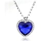 thumbnail image 1 of Titanic Heart Of The Ocean Love Heart Shaped Necklace With Royal Blue Crystal Pendant For Women Wife, 1 of 5