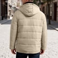 thumbnail image 6 of Turilly Men's Solid Color Hooded Jackets Winter Warm Cotton Padded Jacket for Men, 6 of 6