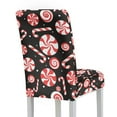 thumbnail image 2 of Xoenoiee Christmas Candy Print Waterproof Chair Covers for Dining Room, Dining Room Chair Covers Protectors Stretch Kitchen Parson Chair Slipcovers Christmas Decoration, 1 Set, 2 of 7