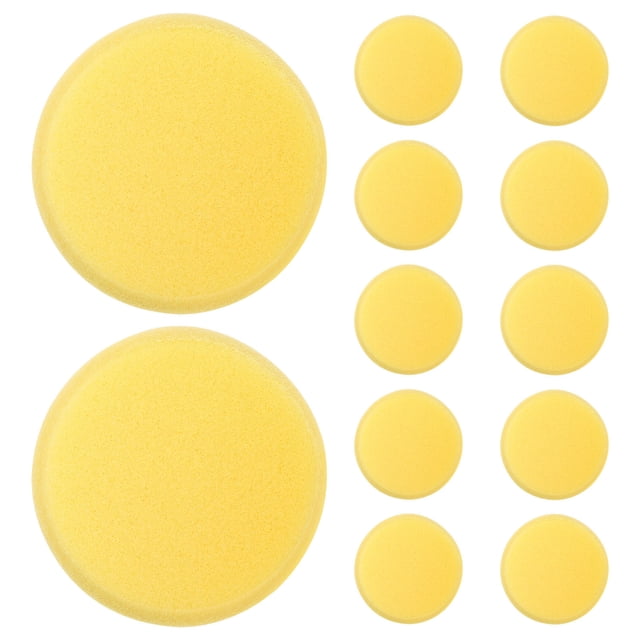unbranded 12Ud Esponjas De Pintura Sintéticas Amarillas Redondas Absorbentes Y Duraderas