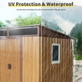 thumbnail image 3 of Jopath 5ft x 6ft Outdoor Storage Shed with Window and Metal Foundation, Heavy Duty Metal Shed Garden Tool Shed with Lockable Door for Backyard, Patio Coffee, 3 of 8