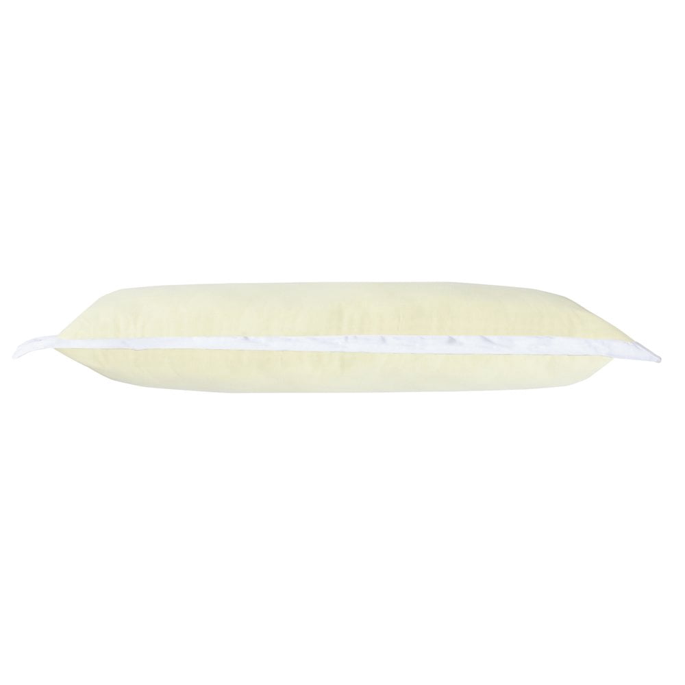 LR Home Ox Bay Hand-Woven Yellow/White Bordered All-Natural Cotton Pillow Cover