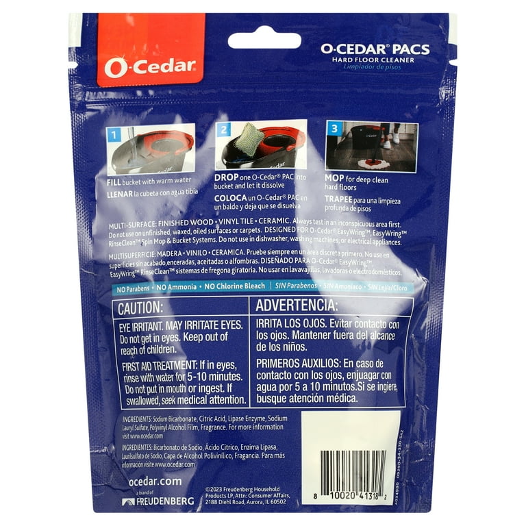 O-Cedar Citrus Scent Floor Cleaner, Natural Enzyme Formula Mop