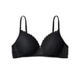 thumbnail image 2 of Sujetador de mujer Hollow Sexy Bralette Ropa interior inalámbrica transpirable, Negro, 38 / 85AB Sweethay AP001128-16, 2 of 7