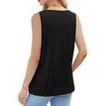 thumbnail image 4 of Taqqpue Womens Summer Cutout Tank Tops Sleeveless Shirts V Neck Casual Top Loose Fitted Y2K Cute Fashion Basic Tee Shirt, 4 of 7