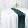 thumbnail image 2 of Efavormart Premium SATIN Table Top Runner For Weddings Birthday Party Fit Rectangle and Round Table 12" x 108"  Peacock Teal, 2 of 11