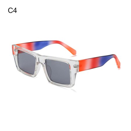 Retro Eyeglasses Y2K Street Shooting Square Sunglasses Sun Glasses Shades Colorful Frame C4