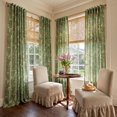 thumbnail image 4 of NICETOWN Floral Linen Curtains 84 inch Long, Vintage Linen Cotton Floral Organic Privacy Window Drapes Rod Pocket & Back Tab with Light Filtering for Living Room, Meadow Green, 52"x84", 2 Panels, 4 of 8