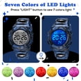 thumbnail image 5 of Digital Sports Watch for Age 4-15 Waterproof Watches with Alarm Stopwatch Wrist Watches for Age 4-15 Birthday Chriatmas Gift, 5 of 7