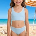 thumbnail image 6 of Girls Bikini Swimsuit Quick Dry Two Piece Girls Bikinis with Chest Pad Swimsuit Kids 8-9 Years, 6 of 7