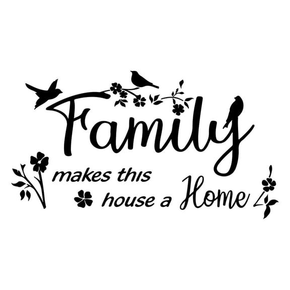 1pc PVC Wall Stickers for Home Living Room Bedroom Decoration Black Word 800x300mm