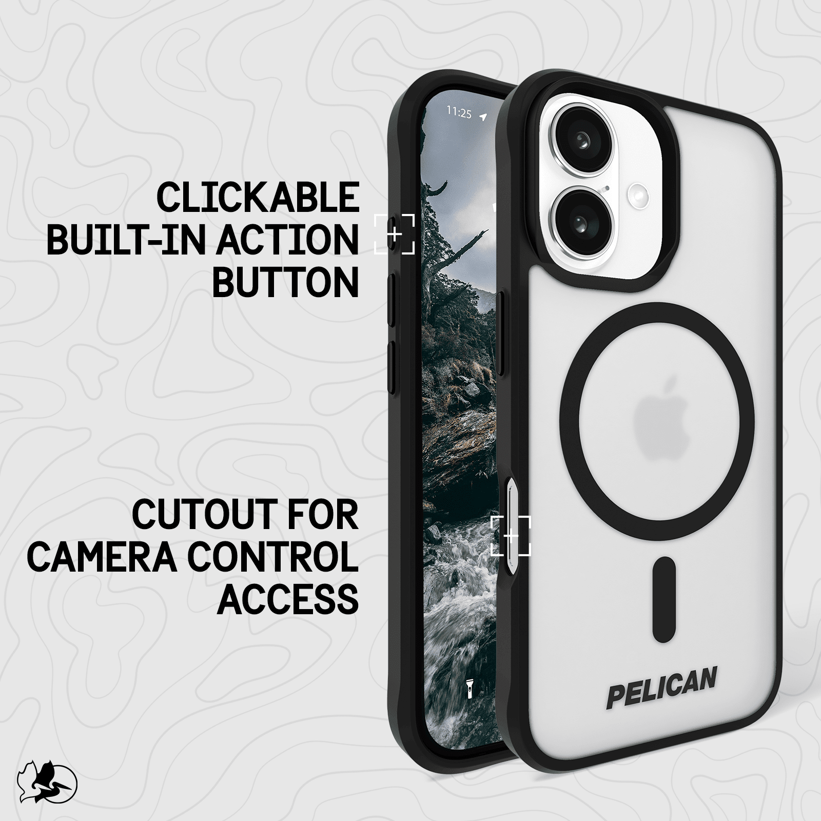 Pelican Ranger Apple iPhone 16 MagSafe Compatible Case - Frosted Clear