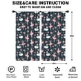 thumbnail image 2 of Blackout Kids Curtains,Dark Blue Ballerina Swan Pattern Childrens Insulated Curtains Set Of 2,Bedroom Essentials,Toddler Room Decor 42"x84", 2 of 5
