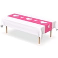 thumbnail image 2 of Pink Cutout Heart Plastic Table Runner -5 Pack- For Mothers Day, Valentines Day, Parties And Birthdays, 2 of 4