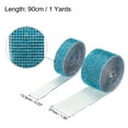 thumbnail image 2 of Unique Bargains 2 Roll 1 Yard 13.5/27mm Self Adhesive Crystal Rhinestone Ribbon for Crafts Project, Lake Blue, 2 of 5