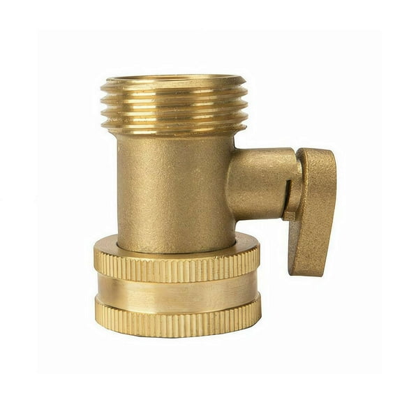 Garden Hose Shut Off Valve, 3/4" Solid Brass Connector Water Hose Shut off Valve Heavy Duty Garden Hose