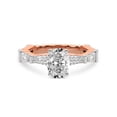 thumbnail image 3 of IGI Certified 2 Carat Oval Shape Lab Grown Diamond Engagement Ring | 14K Rose Gold | Gizele Tapered Side Stone Diamond Ring | FG-VS1-VS2 Quality Friendly Diamonds, 3 of 5