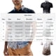 thumbnail image 3 of Blusa y camisa de manga corta con cuello vuelto para hombre, blusa informal de poliéster con estampado de rayas y degradado, abotonada y manga corta., 3 of 9