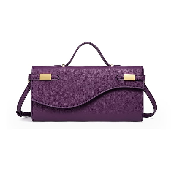 Genuine Leather Evening Clutch Purse for Women Convertible Shoulder Crossbody Handbag