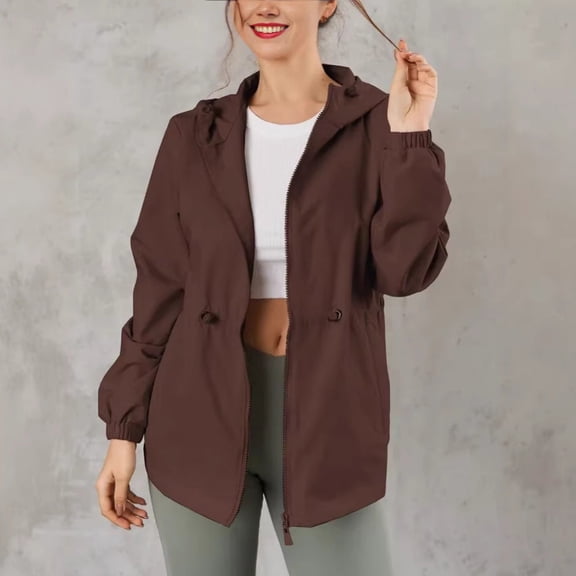 Stylish Hooded Windbreaker Jacket