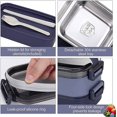 thumbnail image 4 of Bento Lunch Box 2-Layer Stainless Steel Lunch Box Portable Sealing Leak Proof Lunch Container for Work School Camping, 4 of 8