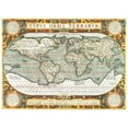 thumbnail image 2 of Ortelius, Abraham 18x14 White Modern Wood Framed Museum Art Print Titled - Typus orbis terrarum 1587, 2 of 4