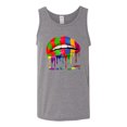 thumbnail image 2 of Wild Bobby, Colorful Painted Lip, Streetwear, Men Graphic Tank Top, Heather Grey, Small, 2 of 5