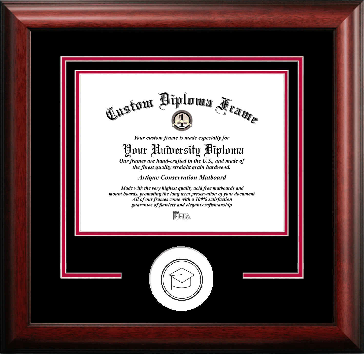 Campus Images KS998SD-1185 11 x 8.5 in. Kansas State Wildcats Spirit Diploma Frame - Satin Mahogany