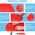 thumbnail image 5 of Inflated Wobble Cushion Seat 13.2, Flexible Balance Disc with Hand Pump, Pink/Green 2 Pcs, 5 of 7