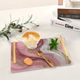 thumbnail image 6 of Iauyy Modern Square Bathroom Tray with Handles - Acrylic & Aluminum Alloy Vanity Countertop Organizer ，Golden Marble, 6 of 7