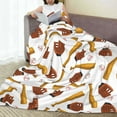 thumbnail image 6 of Zufioo Baseball Sport Fleece Blanket Queen Size,Plush Bed Blanket,Ultra Soft Throw Blanket,Plush Fuzzy Cozy Blanket Perfect for Bed,Couch-80"x60", 6 of 7
