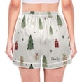 thumbnail image 2 of Women's Silk Pajama Shorts Christmas Tree Family Pajama Shorts Women's Casual Pajama Shorts with Pockets, 2 of 6
